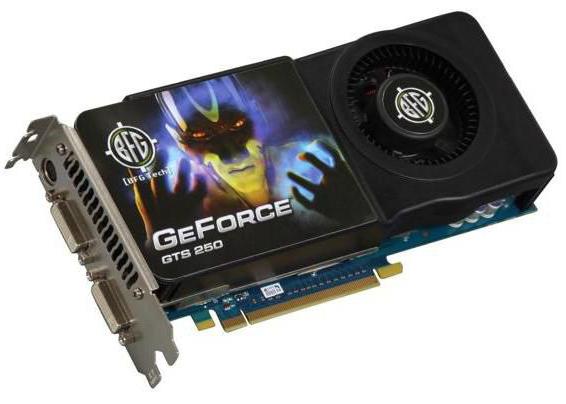 GeForce GTS 250: ekran kartının özellikleri
