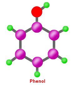 Fenolün moleküler ve yapısal formülü