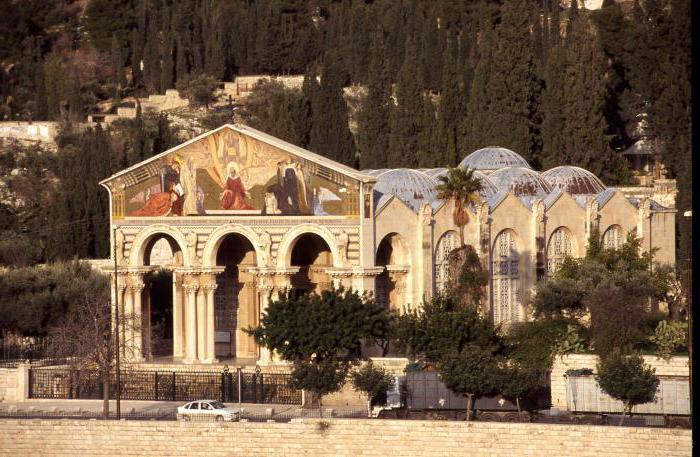Kudüs'te Zeytin Dağı: ana tür ve tapınaklar